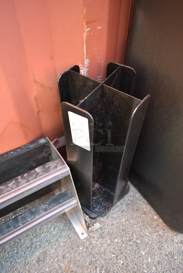 3 BRAND NEW SCRATCH AND DENT! Items Including 2 Eagle Group DSR-36 Spec-Bar 36" Stainless Steel Double Tier Speed Rail, 407CTOR4BLK Choice Black 4-Section Revolving Cup and Lid Organizer. 3 Times Your Bid!  - Image 7 of 8