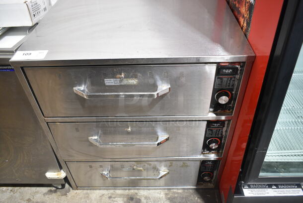 Hatco HDW-3 Stainless Steel Commercial 3 Drawer Warming Drawer. 120 Volts, 1 Phase.  Tested and Working! - Image 1 of 8