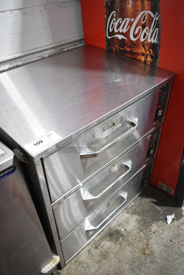 Hatco HDW-3 Stainless Steel Commercial 3 Drawer Warming Drawer. 120 Volts, 1 Phase.  Tested and Working! - Image 2 of 8