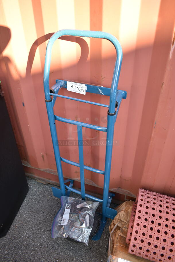 BRAND NEW SCRATCH AND DENT! Lavex 503HDTP21BL 500 lb. Blue 2-in-1 Convertible Hand Truck With 10" Pneumatic Wheels - Image 2 of 5