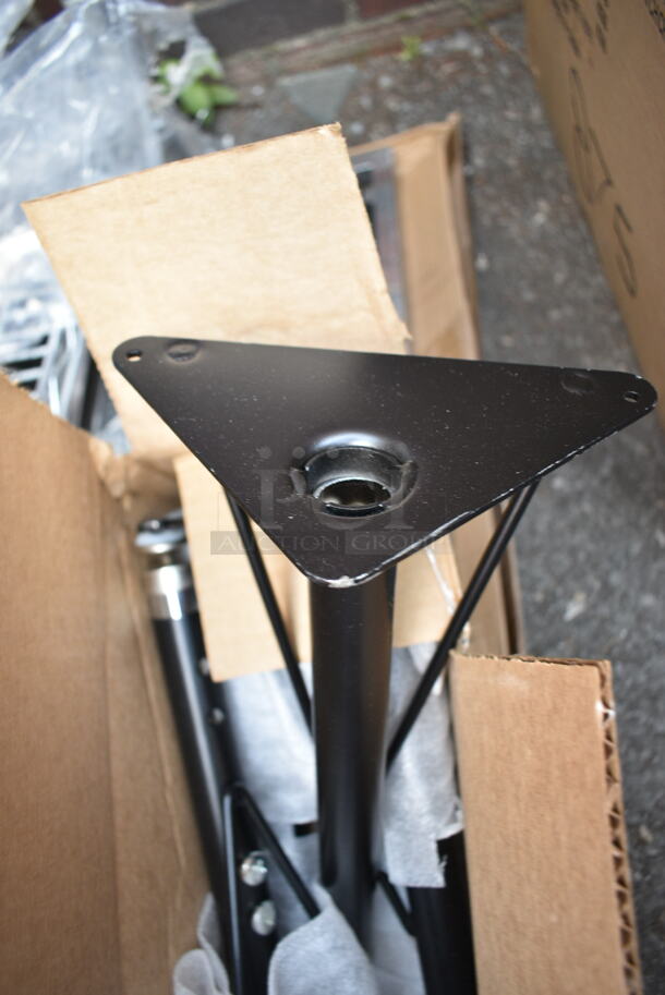 BRAND NEW SCRATCH AND DENT! Box of 4 5477768 Black Metal Legs.  - Image 5 of 6