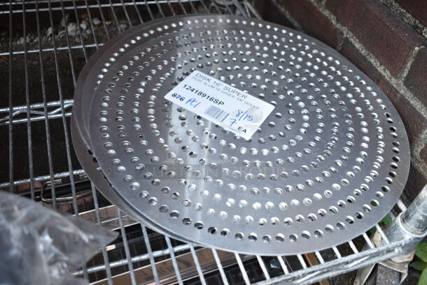 9 BRAND NEW SCRATCH AND DENT! Items Including 7 American Metalcraft 18916SP 16" Super Perforated Aluminum Pizza Disk and 2 Choice 407FRYPANS12 12" Aluminum Non-Stick Fry Pan. 9 Times Your Bid!  - Image 3 of 6