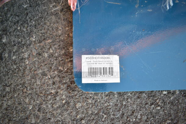2 BRAND NEW SCRATCH AND DENT! Lavex 503HDTH600BL 600 lb. Blue Hand Truck With 10" Solid Rubber Wheels and Lavex 503HDTP21BL 500 lb. Blue 2-in-1 Convertible Hand Truck With 10" Pneumatic Wheels. 2 Times Your Bid! - Image 3 of 6