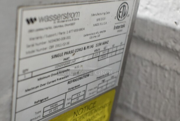 2016 Wasserstrom CBR D311-02-56 Stainless Steel Chest Freezer on Commercial Casters. 115 Volts, 1 Phase. Tested and Working! - Image 2 of 8