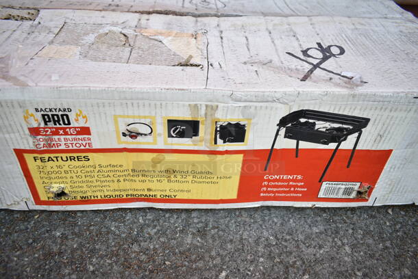 BRAND NEW SCRATCH AND DENT! Backyard Pro 554BPSQ2150  32" Double Burner Outdoor Range - 150,000 BTU. May Be Missing Pieces.  - Image 3 of 4
