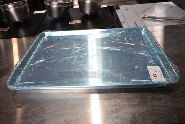 2 BRAND NEW SCRATCH AND DENT! Choice 407BUNFULL Full Size 18" x 26" 19 Gauge Wire in Rim Aluminum Bun Pan / Sheet Pan. 2 Times Your Bid!  - Image 2 of 4