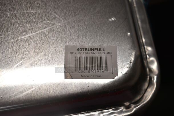 2 BRAND NEW SCRATCH AND DENT! Choice 407BUNFULL Full Size 18" x 26" 19 Gauge Wire in Rim Aluminum Bun Pan / Sheet Pan. 2 Times Your Bid!  - Image 4 of 4