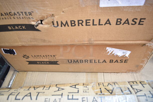 5 BRAND NEW SCRATCH AND DENT! Lancaster Table & Seating 427BASEFIL66 Black Plastic Fillable Umbrella Base. May be Missing Pieces. 5 Times Your Bid! - Image 5 of 7