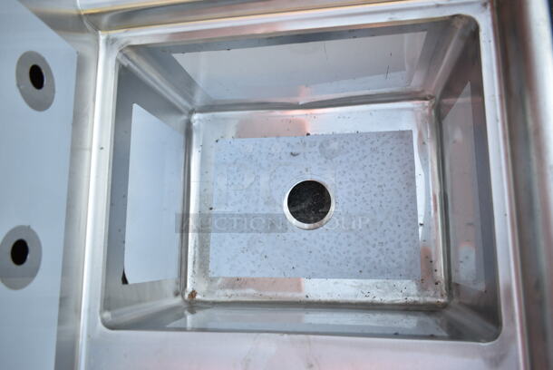 BRAND NEW SCRATCH AND DENT! Regency 600S1162018L 36 1/2" 16 Gauge Stainless Steel One Compartment Commercial Sink with 1 Drainboard - 16" x 20" x 12" Bowl. No Legs. - Image 4 of 6