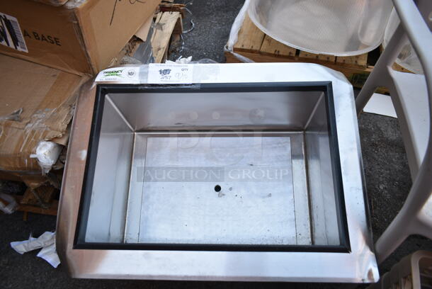 BRAND NEW SCRATCH AND DENT! Regency 600IB2418CP  18" x 24" Stainless Steel Drop-In Ice Bin with 7 Circuit Post-Mix Cold Plate. No Lid.  - Image 3 of 4