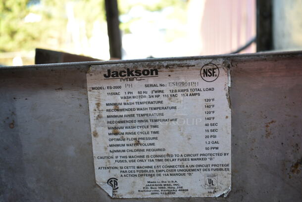 Jackson ES-2000 Stainless Steel Commercial Floor Style Straight Pass Through Dishwasher. 115 Volts, 1 Phase.  - Image 9 of 9