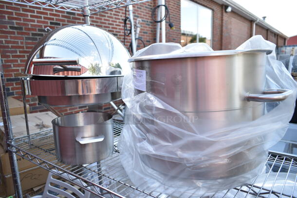 3 BRAND NEW SCRATCH AND DENT! Items Including Robot Coupe 59132 Stainless Steel Bowl, Robot Coupe 59430 3.5 Qt. / 3.3 Liter Stainless Steel Mini Bowl Assembly, Acopa Stainless Steel Round Chafer. 3 Times Your Bid!  - Image 2 of 8