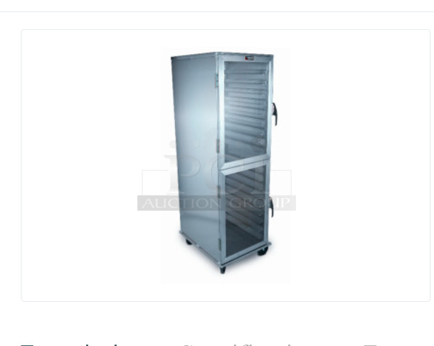 Nice! Used Lockwood CA72-RR18-R Dutch Door Display Cabinet, 18 Pan Capacity - Image 1 of 5