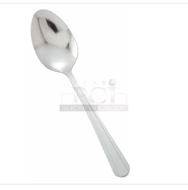 New! Winco 0001-03 Dominion Medium Weight Stainless Steel Dinner Spoon 7" - 1 doz - Image 1 of 2