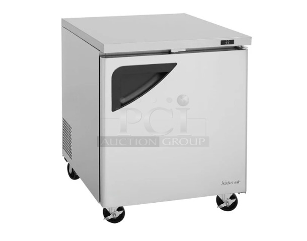 2022 Used Turbo Air TUR-28SD-N 27 1/2" W Undercounter Refrigerator w/ (1) Section & (1) Door, 115v Tested and Working - Image 1 of 6