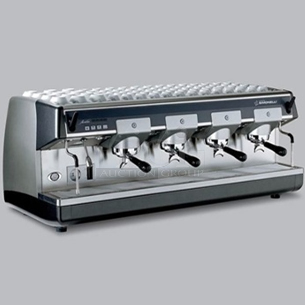 Nice! Used Nuova Simonelli Aurelia II 4 Group Commercial Expresso Machine 220 Volt 1 Phase Tested and Working - Image 1 of 9