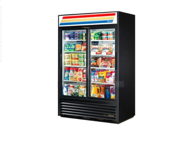 Excellent Condition!  Used True GDM-45 52"  Refrigerated Sliding Glass Door Merchandiser 115 Volt Tested and Working - Image 1 of 5