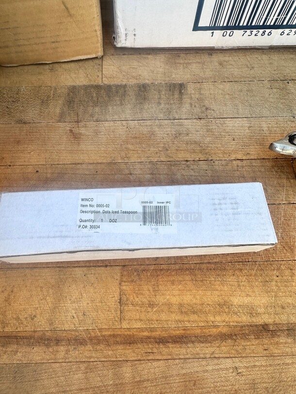 New Winco 0005-02 7 1/8" Iced Tea Spoon with 18/0 Stainless Grade, Dots Pattern 12 Per Box - Image 2 of 6