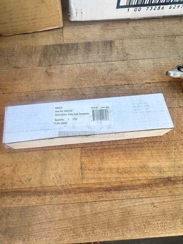 New Winco 0005-02 7 1/8" Iced Tea Spoon with 18/0 Stainless Grade, Dots Pattern 12 Per Box - Image 3 of 6