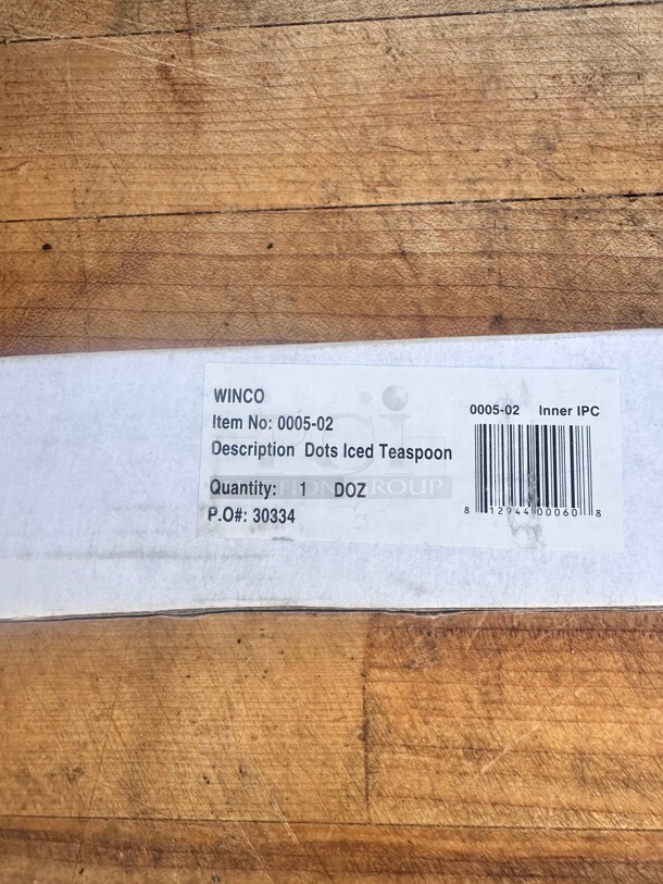 New Winco 0005-02 7 1/8" Iced Tea Spoon with 18/0 Stainless Grade, Dots Pattern 12 Per Box - Image 4 of 6