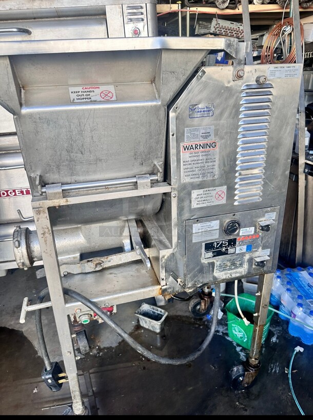 Excellent! Hollymatic 175 Commercial Heavy Duty 175 Mixer Meat Grinder 5 HP 220 Volt 3 Phase Tested and Working - Image 4 of 11
