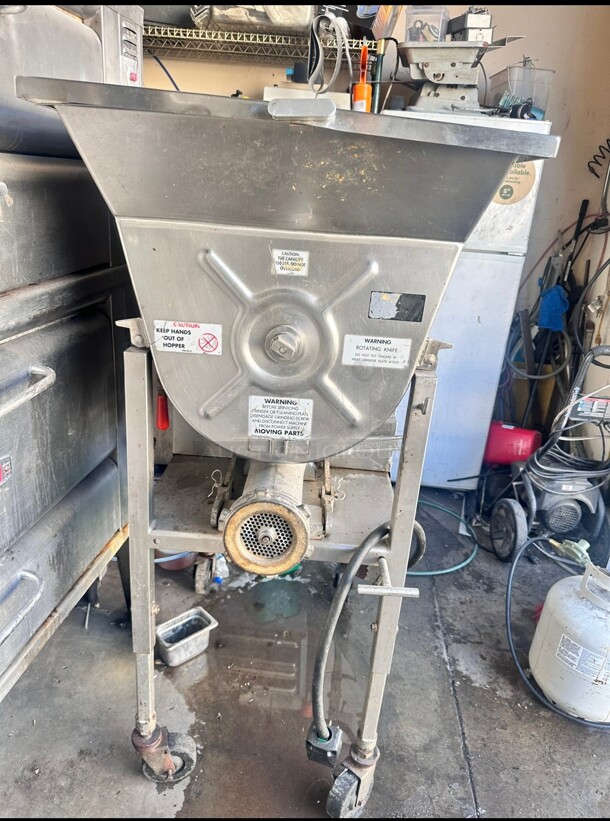 Excellent! Hollymatic 175 Commercial Heavy Duty 175 Mixer Meat Grinder 5 HP 220 Volt 3 Phase Tested and Working - Image 11 of 11