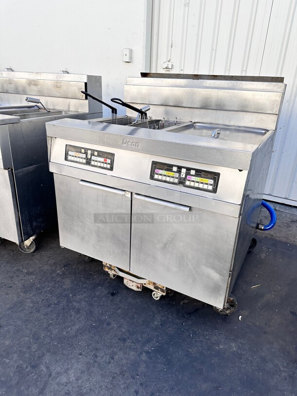 Frymaster SCFHD260G Gas Fryer - (2) 80 lb Vats, Floor Model, Natural Gas With Filtration System Tested and Working! - Image 5 of 7
