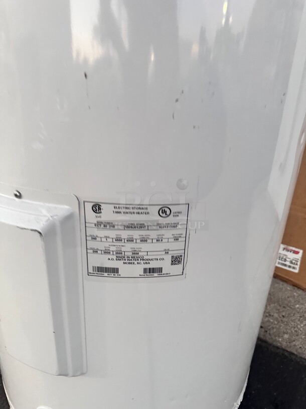 A.O. Smith 80 Gallon LTE-80D Light-Service Commercial Electric Water Heater - Tall - Image 3 of 4