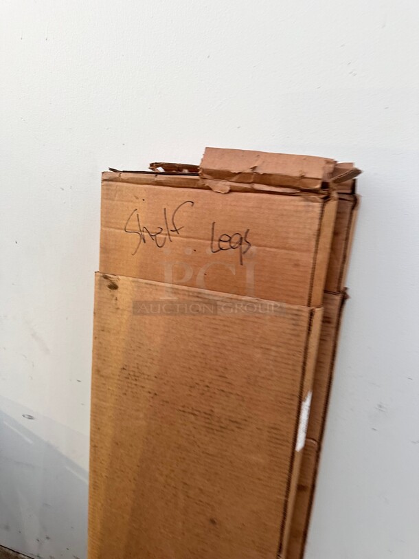 One Lot Box of Stainless Steel Shelf Legs - Image 1 of 1