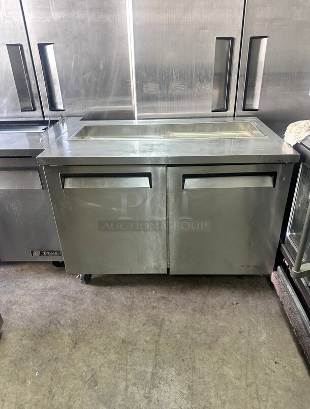 Turbo Air TST-48SD 48" 2 Door Refrigerated Sandwich Prep Table 115 Volt Tested and Working - Image 1 of 9
