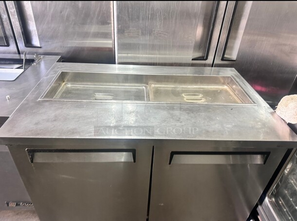 Turbo Air TST-48SD 48" 2 Door Refrigerated Sandwich Prep Table 115 Volt Tested and Working - Image 6 of 9
