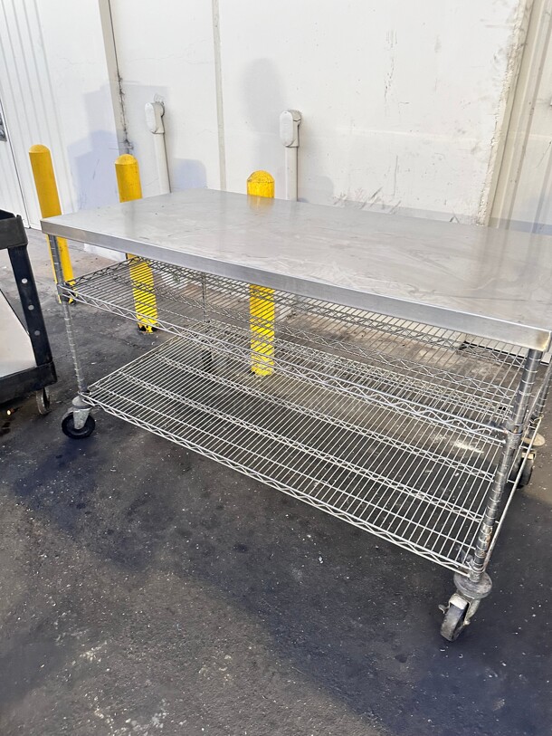 Commercial Stainless Steel Table - Image 1 of 5