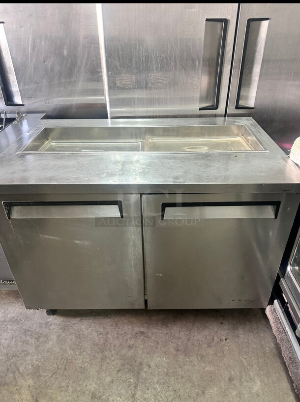 Turbo Air TST-48SD 48" 2 Door Refrigerated Sandwich Prep Table 115 Volt Tested and Working - Image 8 of 9