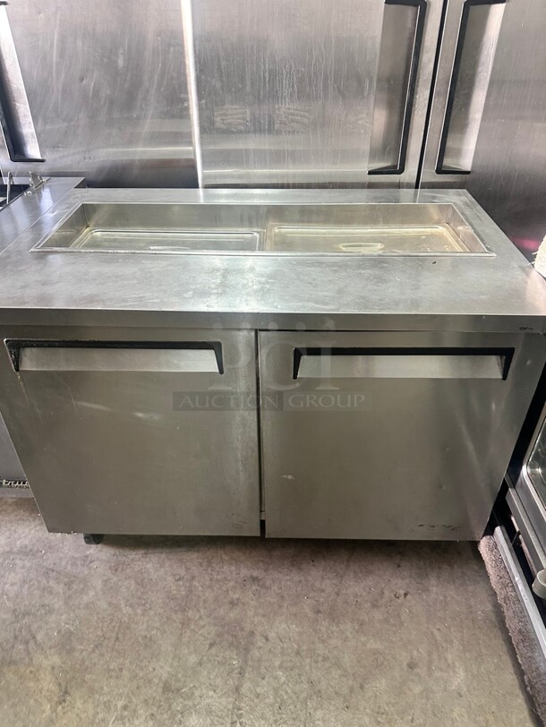 Turbo Air TST-48SD 48" 2 Door Refrigerated Sandwich Prep Table 115 Volt Tested and Working - Image 9 of 9