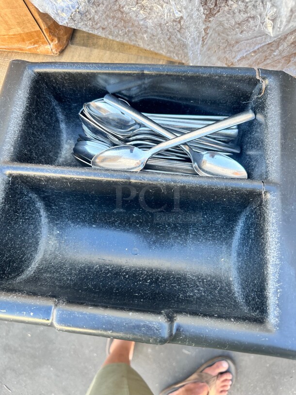 One Lot Of Spoons With Holder - Image 1 of 3