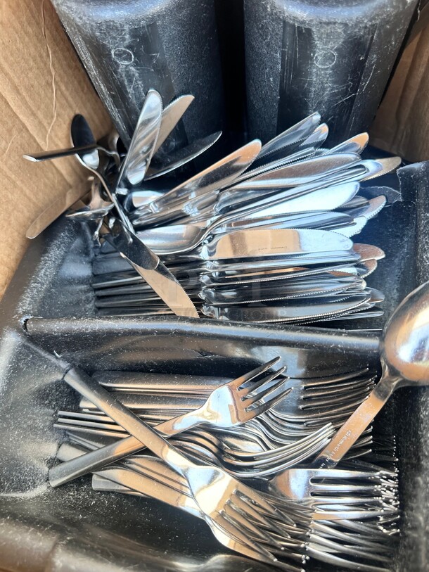 One Lot Of Forks and Knife With Holder  - Image 3 of 4