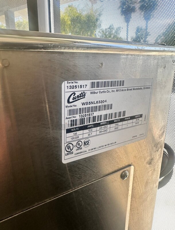 Excellent Shape! Used Curtis WB5NL Commercial Hot Water Dispenser - 5 gal., 120 Volt Tested and Working! - Image 5 of 7