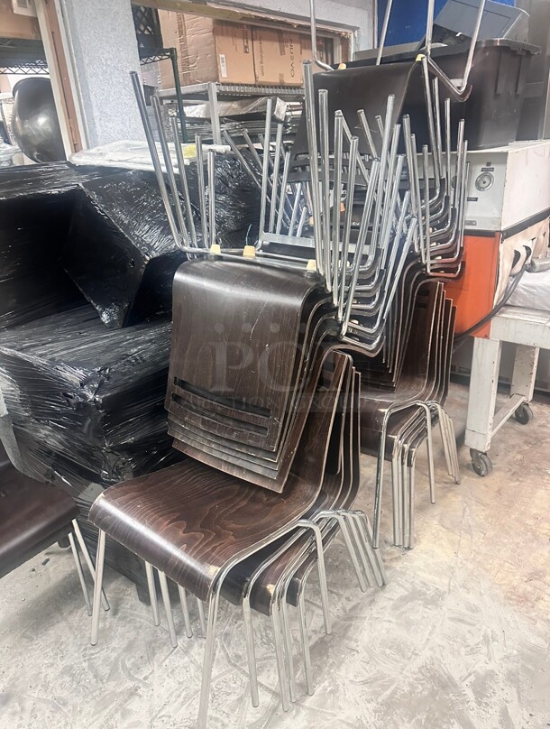 Commercial Wooden/ Metal Chairs  - Image 3 of 6