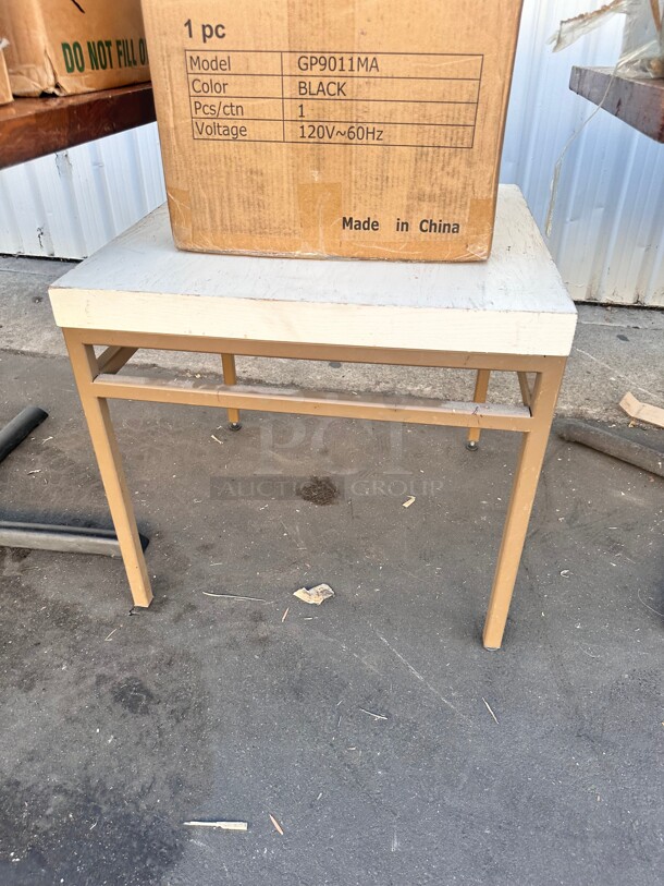 Metal and Wood Side Table - Image 2 of 4