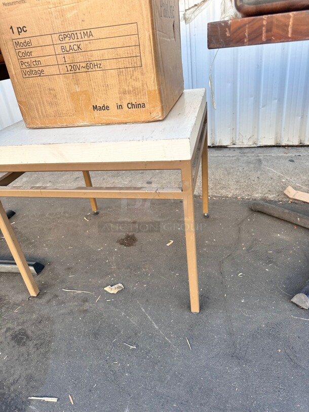 Metal and Wood Side Table - Image 3 of 4