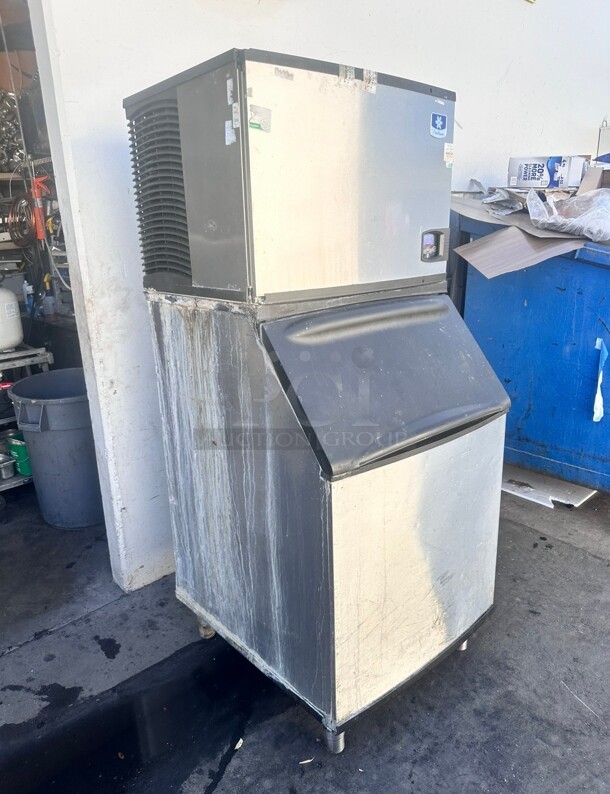 Nice! Used Manitowoc Ice IYT0504 550 lb Indigo NXT™ Half Cube Ice Machine w/ Bin - 500 lb Storage, Air Cooled 115 Volt Tested and Working! - Image 8 of 10