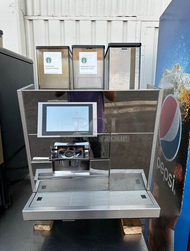 Nice! Thermoplan Black and White 3 CTM C2 Fully Super Automatic Coffee Machine 220 Volt Tested and Working - Image 1 of 5