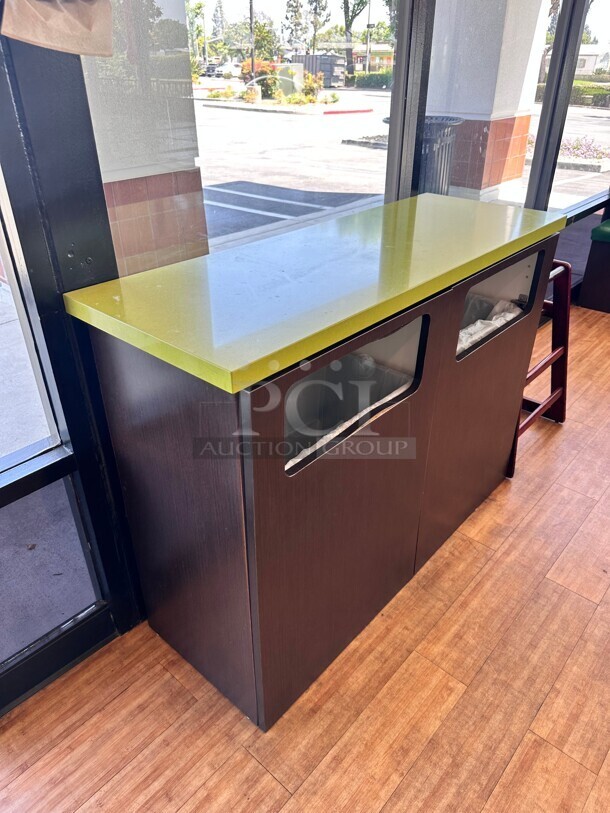 Double Cabinet Style Trash Receptacle - Image 1 of 6