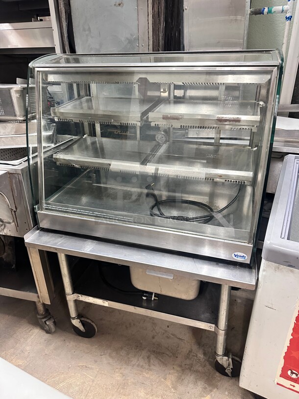 Clean! Used Vendo HFDC00004 35" Dual Service Countertop Heated Display Case - (3) Shelves, 115v Tested and Working - Image 2 of 7