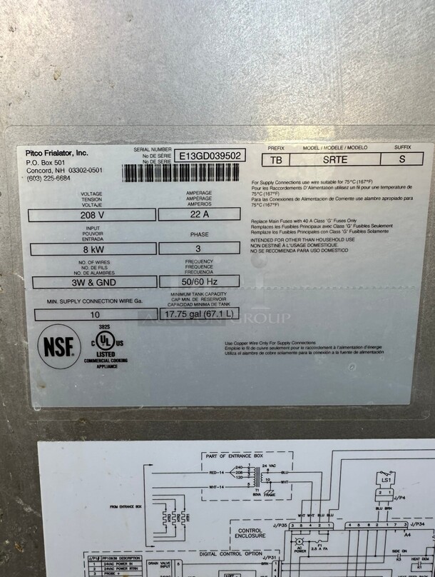 Late Model! Used Pitco SRTE 33 Gallon Electric Two Section Commercial Rethermalizer with Digital Controls - 208V, 3 Phase Tested and Working - Image 3 of 5