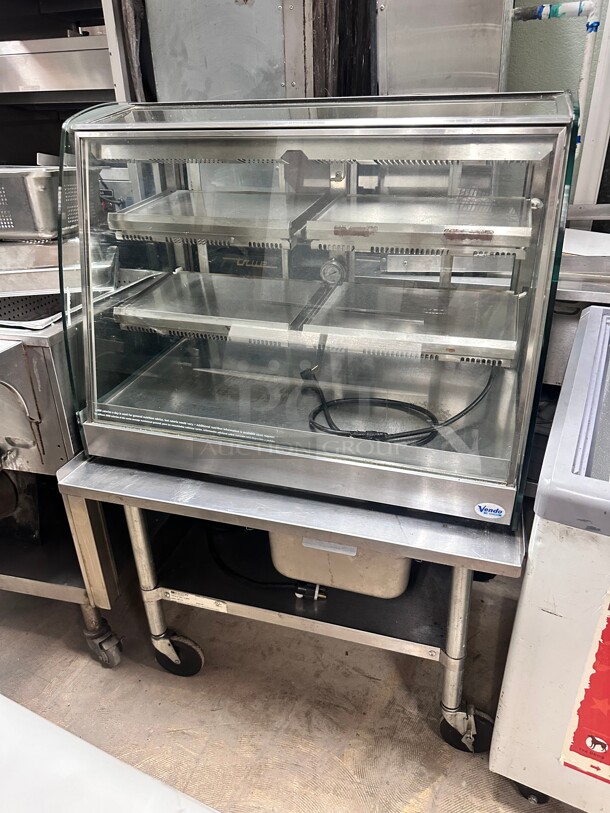 Clean! Used Vendo HFDC00004 35" Dual Service Countertop Heated Display Case - (3) Shelves, 115v Tested and Working - Image 3 of 7