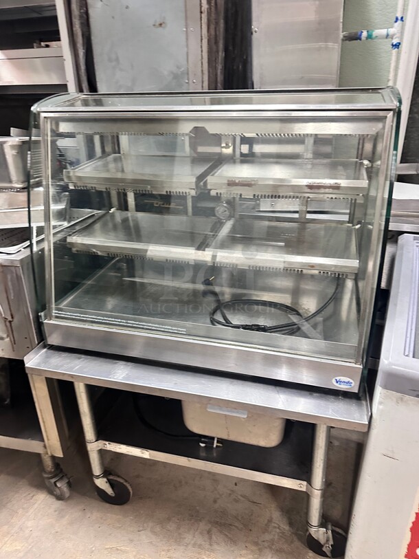 Clean! Used Vendo HFDC00004 35" Dual Service Countertop Heated Display Case - (3) Shelves, 115v Tested and Working - Image 4 of 7