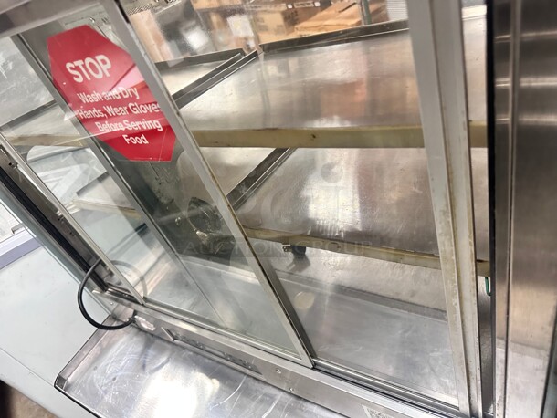 Clean! Used Vendo HFDC00004 35" Dual Service Countertop Heated Display Case - (3) Shelves, 115v Tested and Working - Image 7 of 7