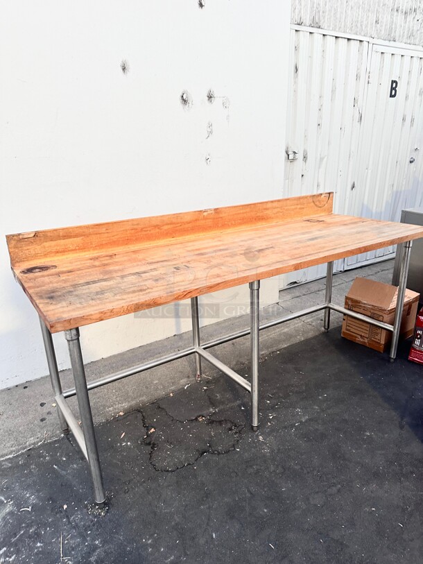 Commercial Bakery Wooden Table 
84"x30"x42" - Image 4 of 8
