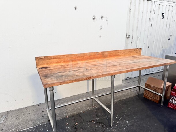 Commercial Bakery Wooden Table 
84"x30"x42" - Image 6 of 8